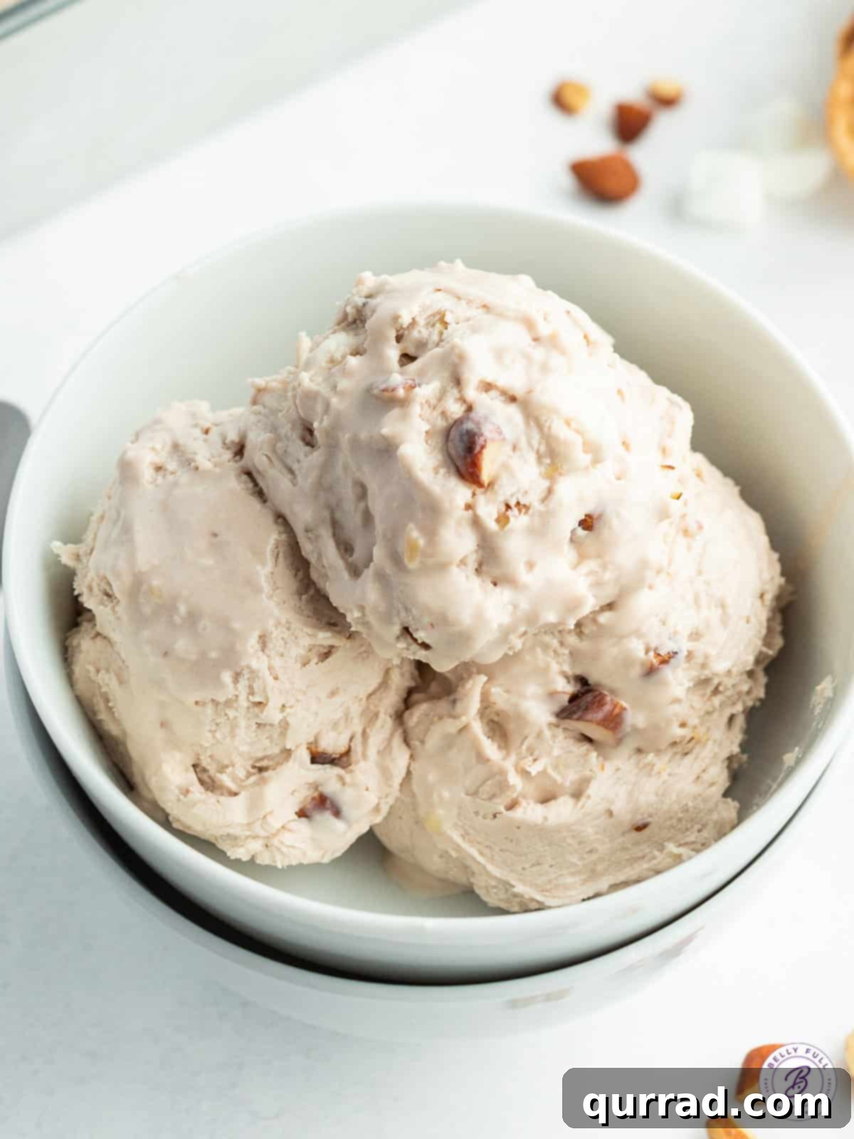 Effortless Rocky Road Ice Cream Indulgence 4 3 scoops of ice cream in bowl