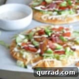 Ranch BLT Flatbread Ready to Serve