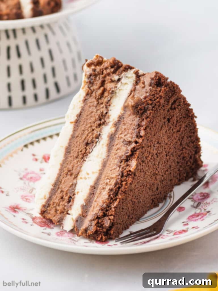 Decadent No-Bake Chocolate Delight 2 slice of chocolate icebox cake on flower patterned plate