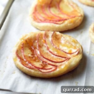 These Individual Apple Tarts are light, sweet, and delicious. They’re incredibly easy, but look so fancy!