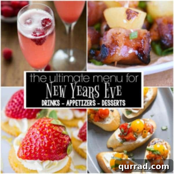 Culinary Countdown to the New Year 2 This is the ULTIMATE New Year's Eve Menu with 18 recipes for drinks, appetizers, and dessert.