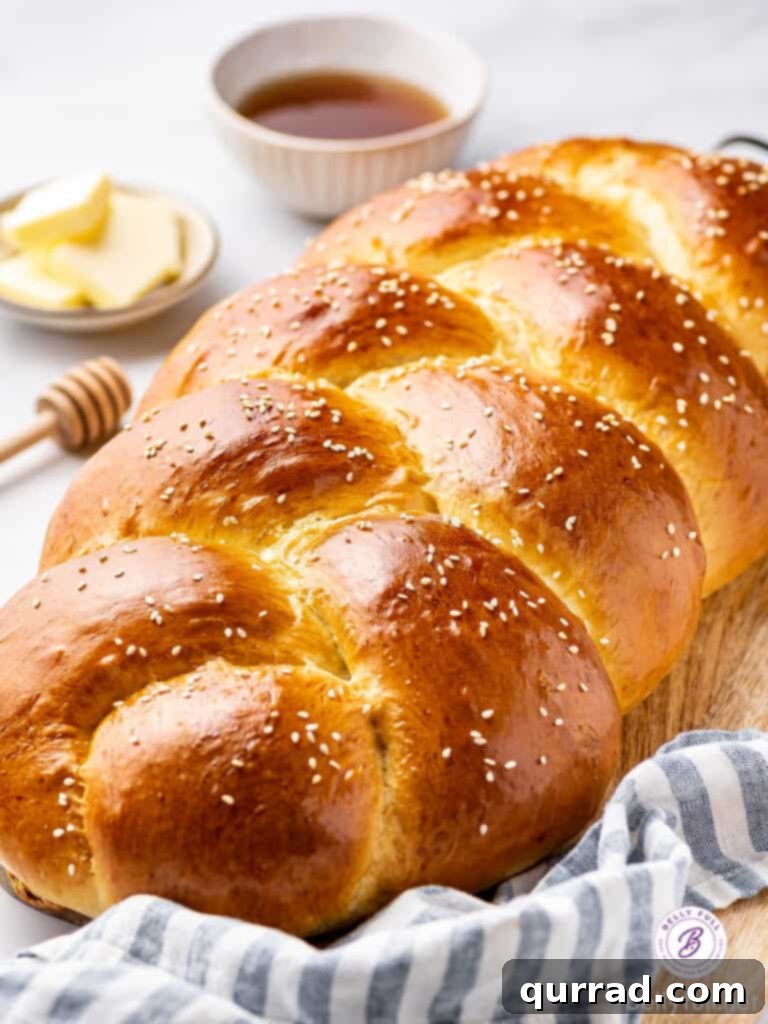 Golden Braided Challah 4 baked loaf of challah bread