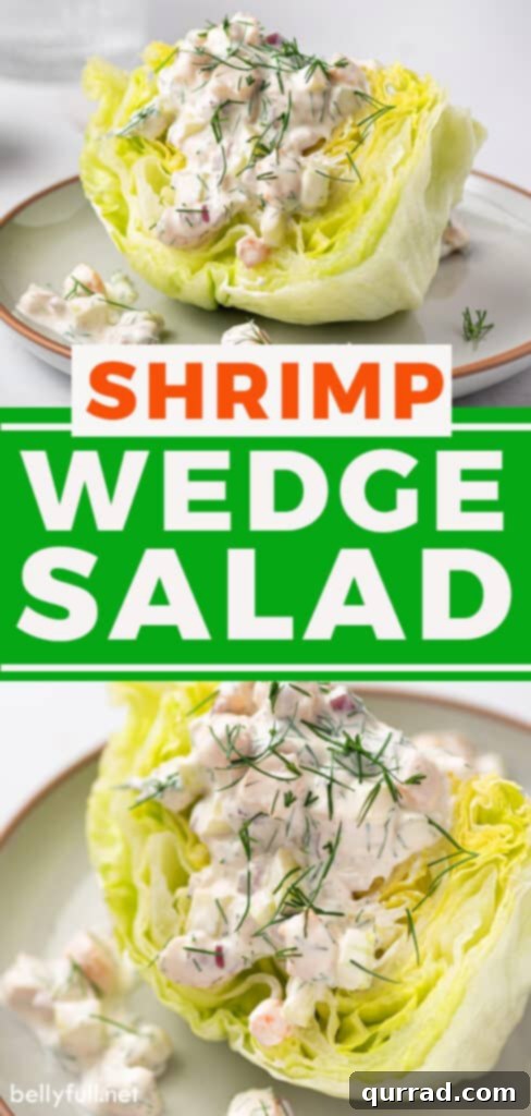 Pin for Shrimp Wedge Salad Recipe