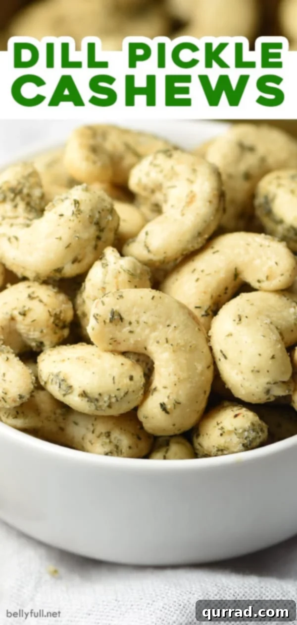 long pin for homemade dill pickle cashews