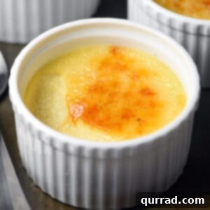 close of dish of creme brulee