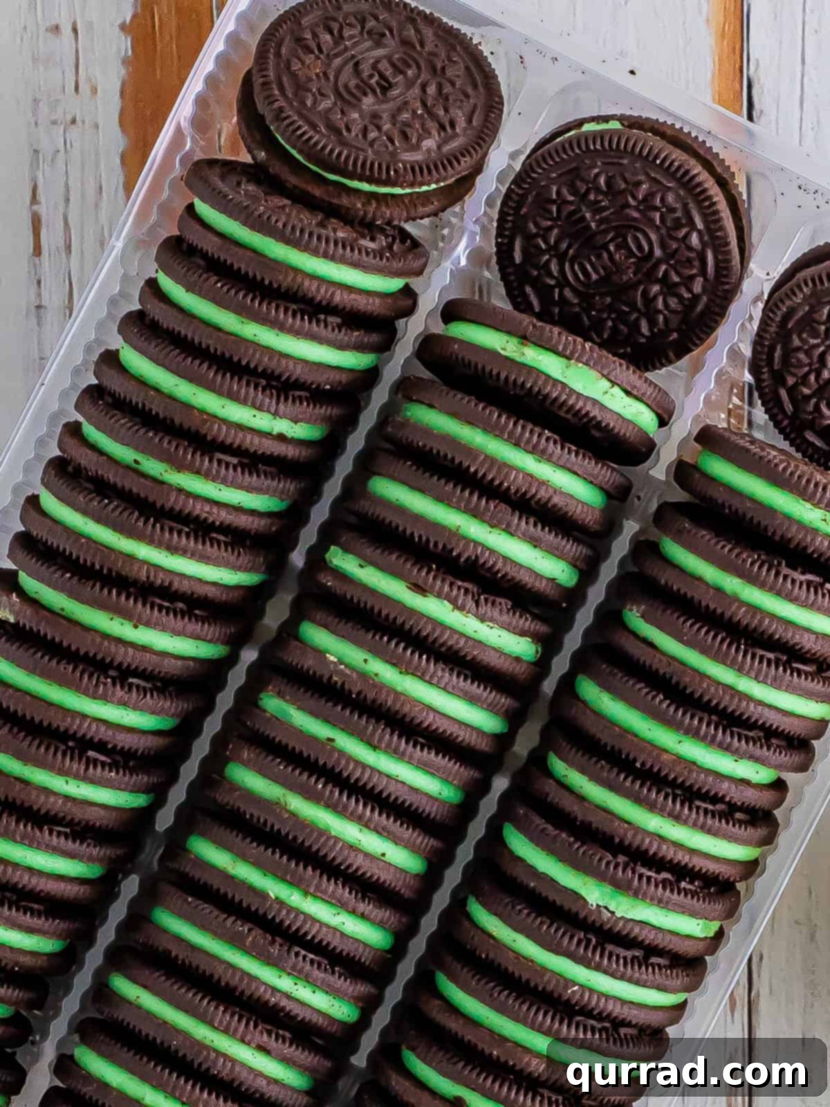 exposed package of mint oreos
