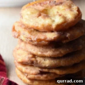 tall stack of apple fritter rings
