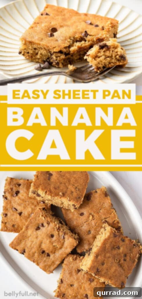 One-Pan Banana Dream 6 pin for sheet pan banana cake recipe
