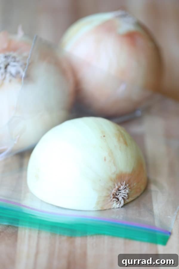 Smart Kitchen Secrets 4 Eliminate onion tears by chilling cut onions in the refrigerator before chopping.