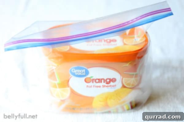 Smart Kitchen Secrets 5 Keep ice cream soft and scoopable by storing it in a sealed plastic bag in the freezer.