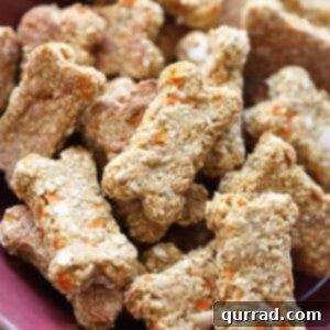 bowl of baked carrot cake dog treats