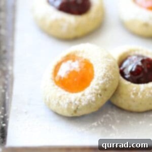 Jam-Filled Cookie Gems 2 Classic Thumbprint Cookies with Jam