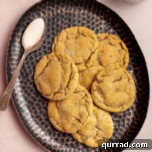 overhead pile of molasses cookies on serving plate