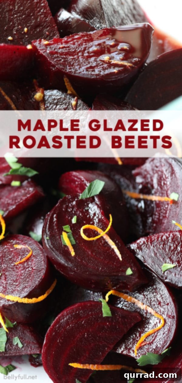 Zesty Maple Roasted Beets 6 Pin for Maple Glazed Roasted Beets with orange zest and fresh mint.