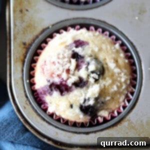 Nutty Brown Butter Berry Muffins 5 Overhead mixed berry muffins with streusel topping