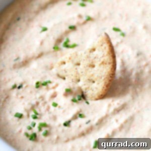 Prepared easy creamy veggie dip ready for serving