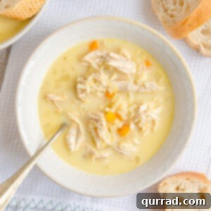 bowl of Greek Lemon Chicken Soup