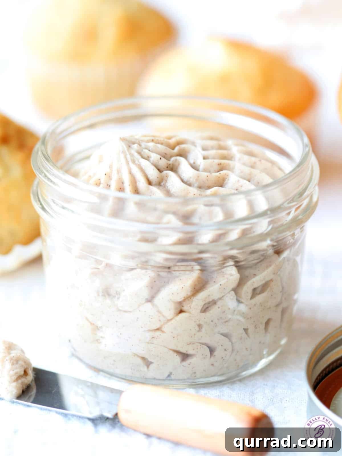 Sweet Cinnamon Butter 2 whipped cinnamon butter swirled into a glass jar