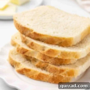 5 slices of homemade sandwich bread