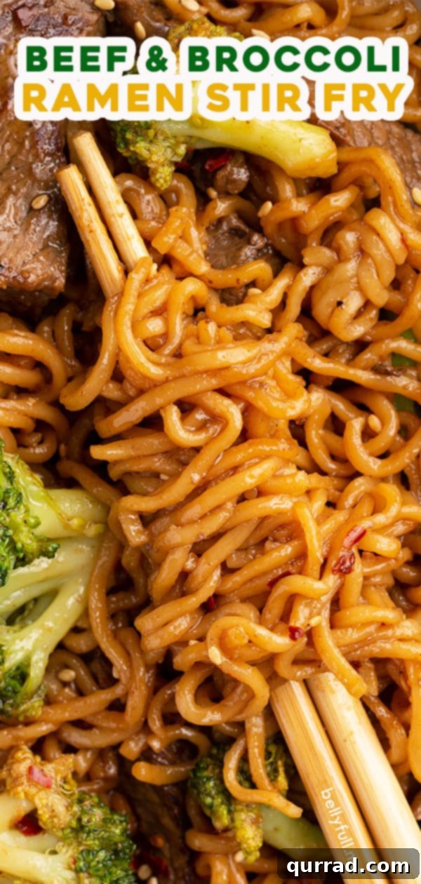 Long pin for beef and broccoli stir fry, perfect for saving to Pinterest boards.