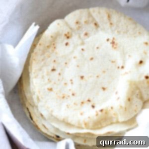 Crafting Perfect Corn Tortillas at Home 8 overhead picture of stacked corn tortillas