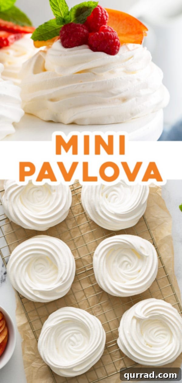 Perfect Mini Pavlova Bites 7 pin for mini pavlova dessert recipe