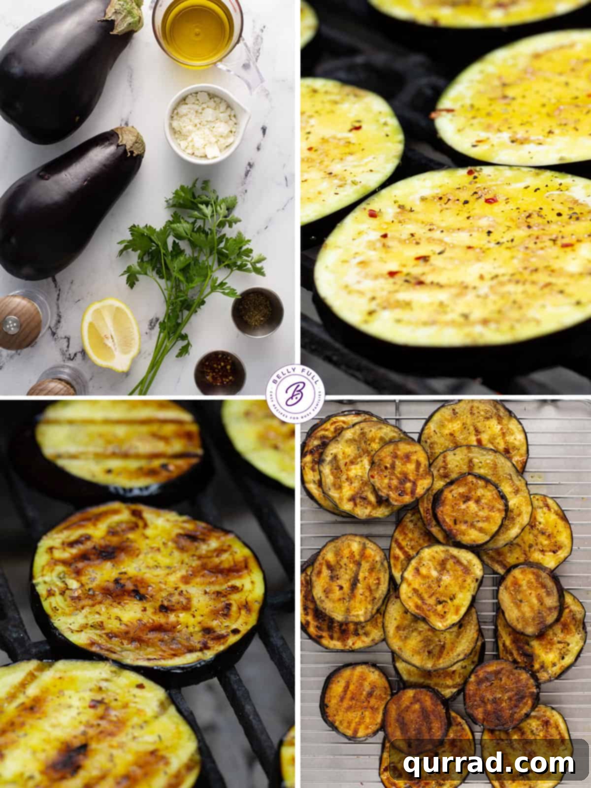 Fire-Kissed Eggplant 4 4 image steps on how to grill an eggplant