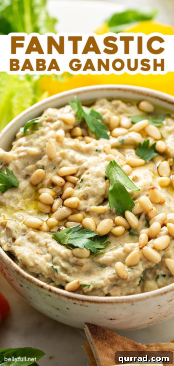 pin for homemade baba ganoush recipe