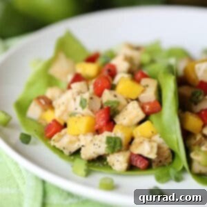 Tropical Chicken Lettuce Wraps recipe image