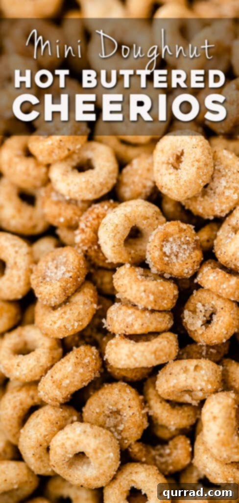Hot Buttered Doughnut O's 7 pin for mini doughnut hot buttered Cheerios recipe