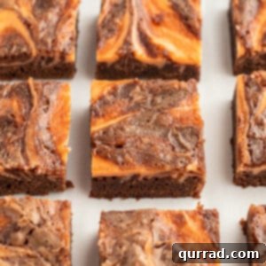 orange swirled brownies