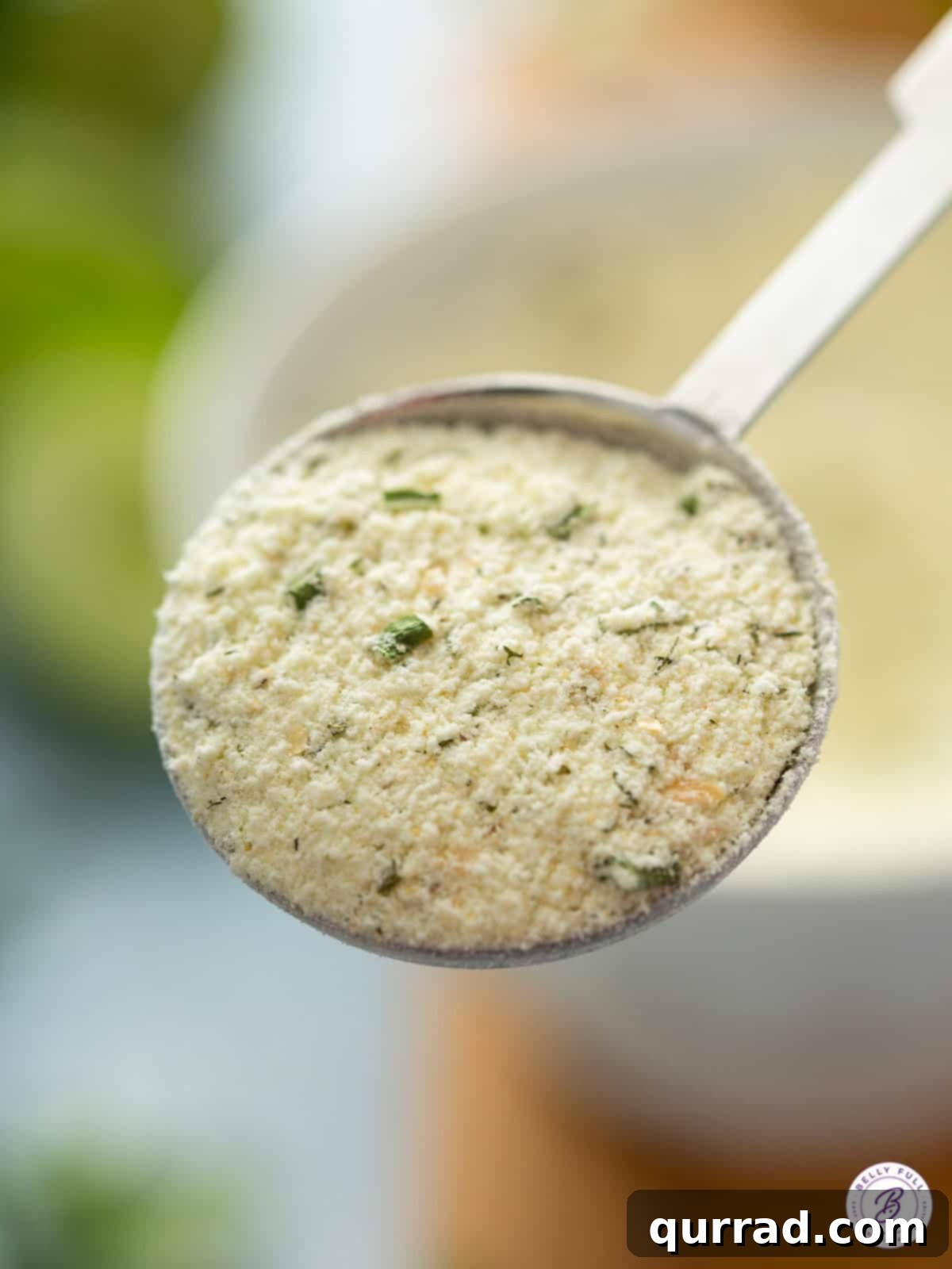 Craft Your Own Ranch Seasoning 4 close up tablespoon of Homemade Ranch Seasoning
