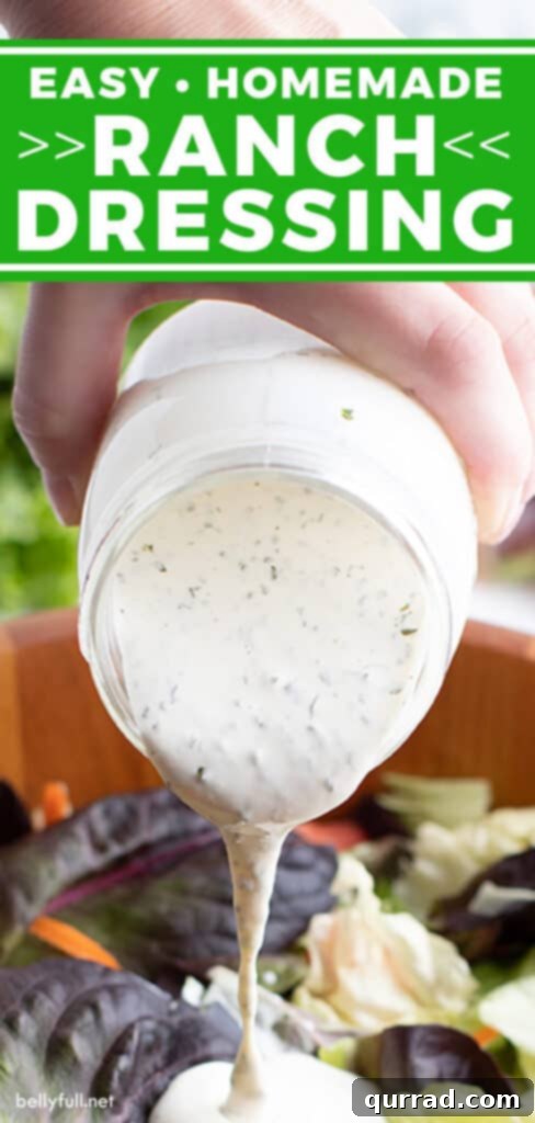 pin for homemade ranch dressing recipe