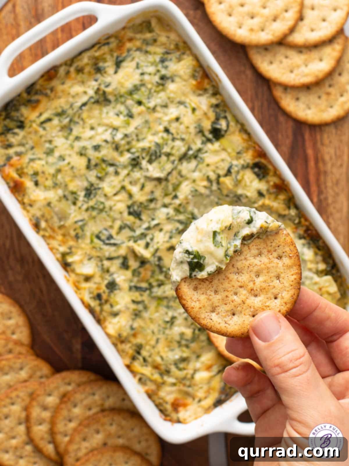 Dip on a cracker.