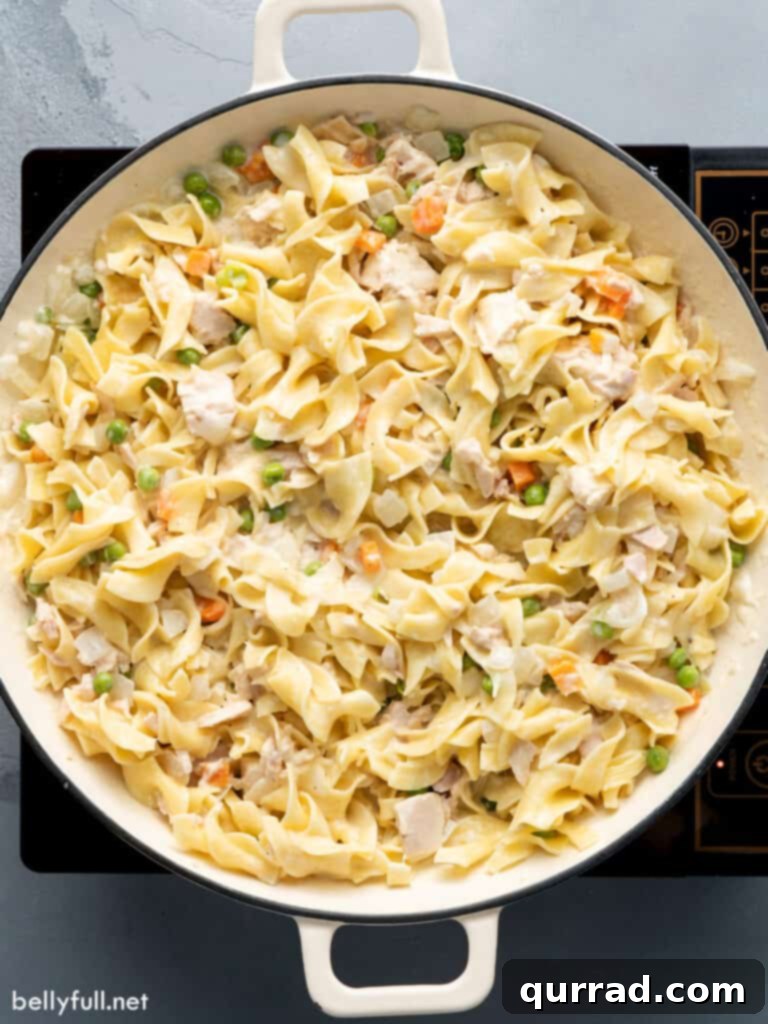 Savory Tuna Noodle Bake 3 tuna noodle casserole in baking dish