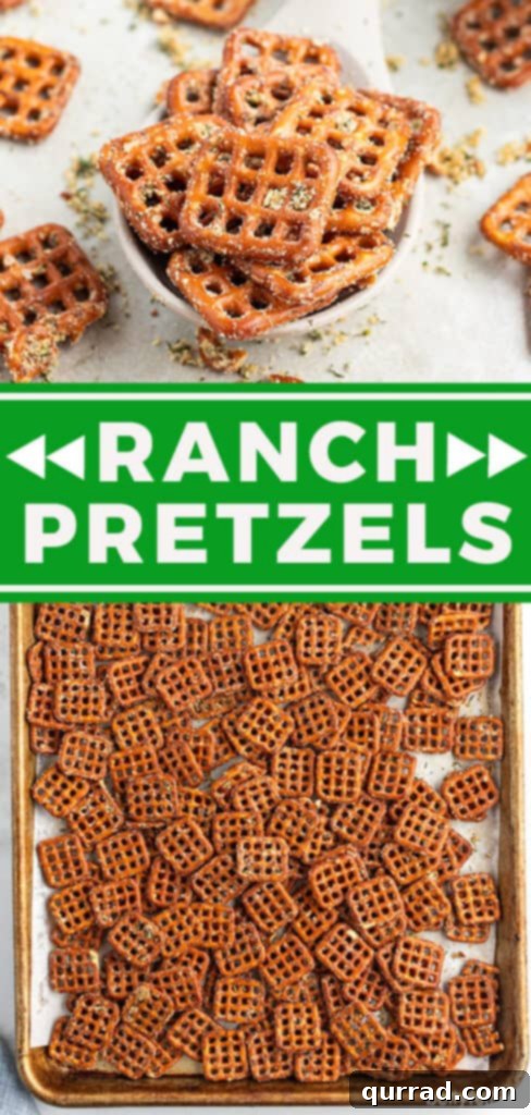 Zesty Ranch Pretzels 6 A Pinterest-friendly vertical image for Ranch Pretzels, showcasing the snack against a vibrant background.