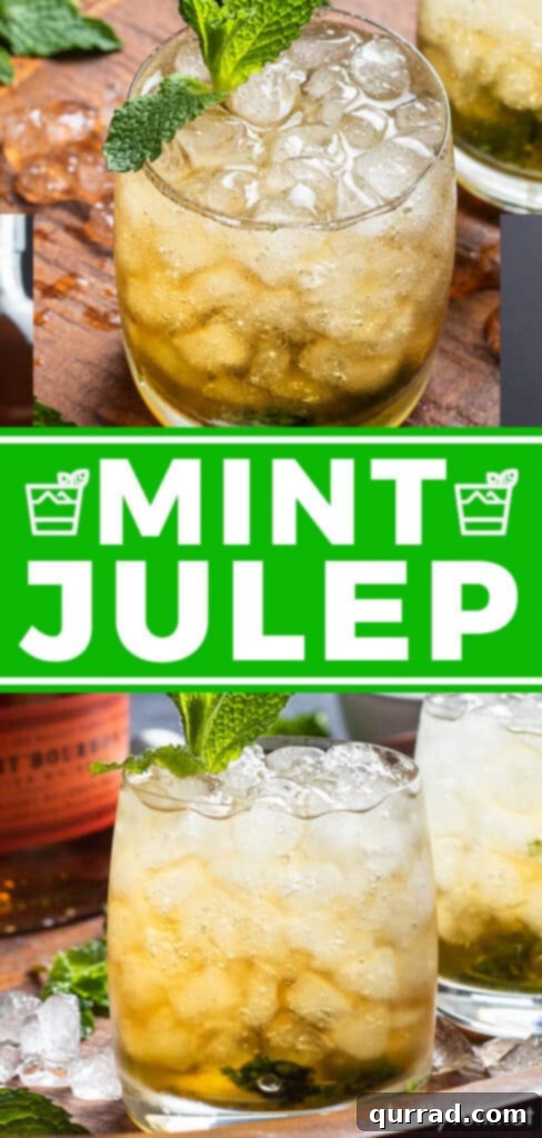 Southern Minted Sip 6 Pinterest pin showing a Mint Julep recipe ready for sharing
