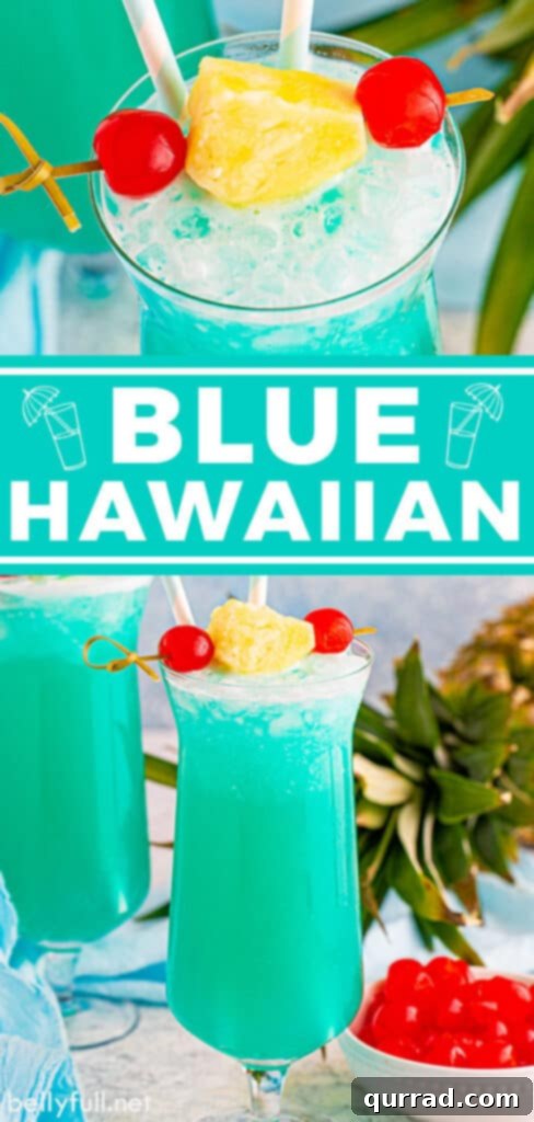 pin for blue hawaiian drink recipe