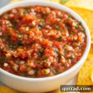 Restaurant Style Salsa in white bowl