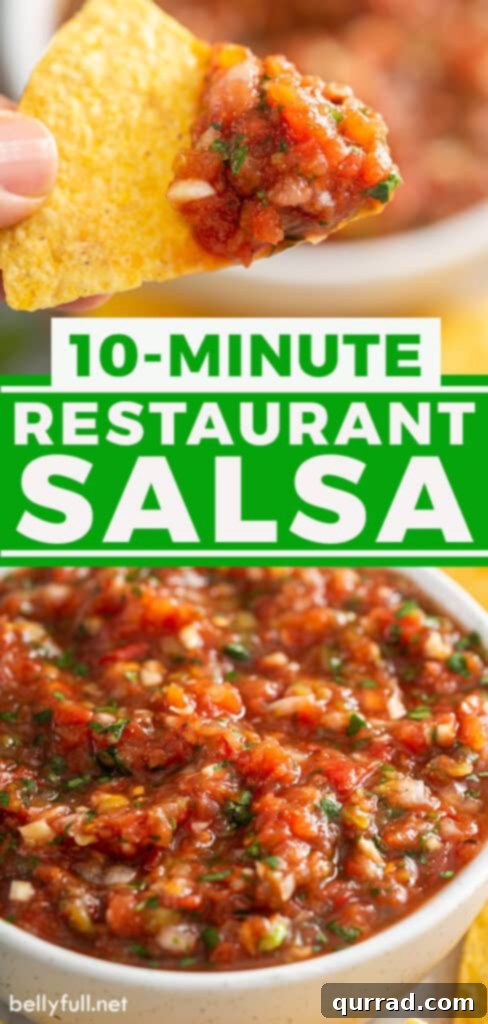 pin for restaurant style salsa recipe