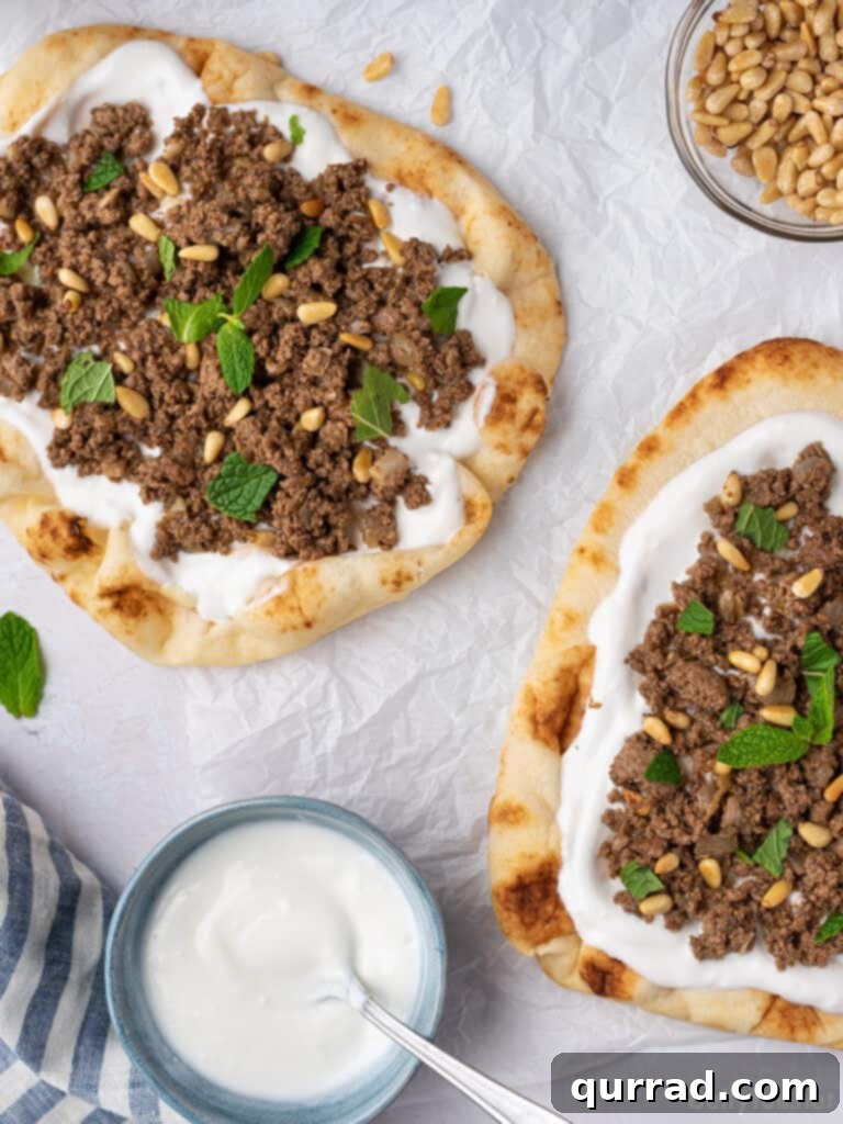 Spiced Turkey Mince 3 Indian minced meat on yogurt naan bread