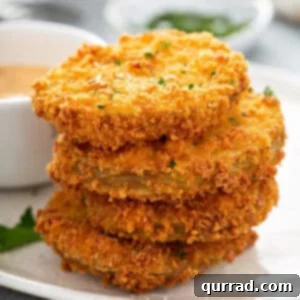 stack of 4 fried green tomatoes
