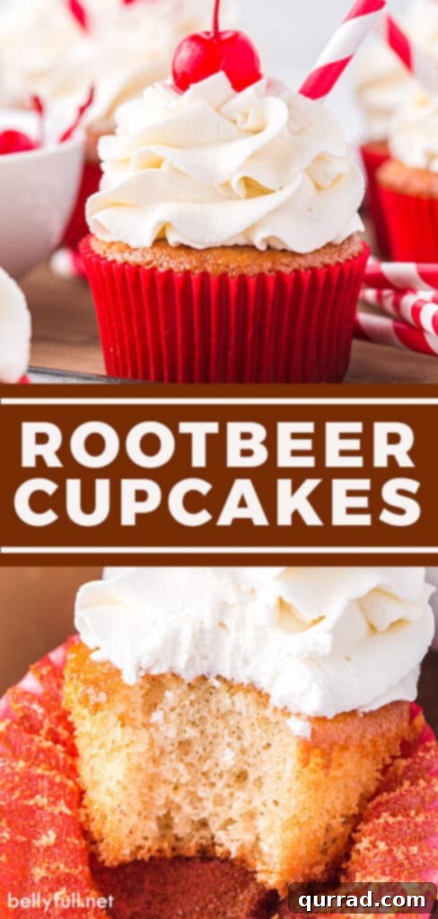 Frothy Root Beer Float Cupcakes 7 pin for root beer cupcakes recipe