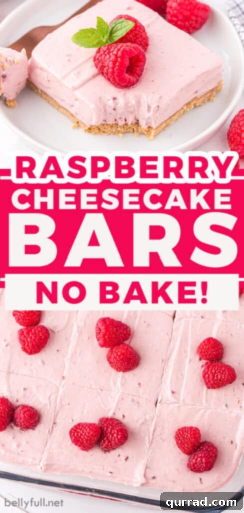 pin for raspberry cheesecake bars recipe