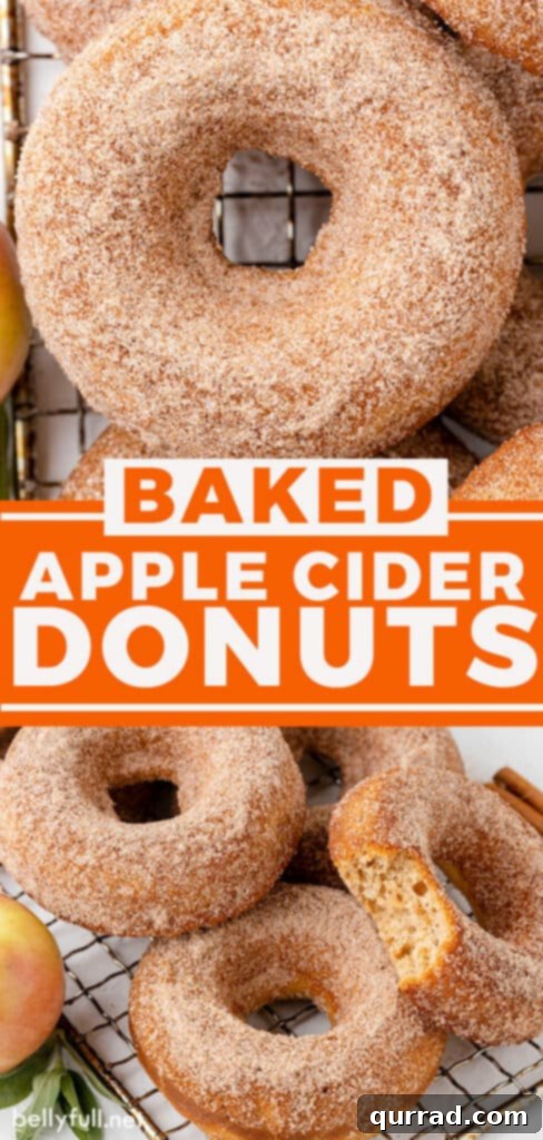 pin for baked apple cider donuts recipe