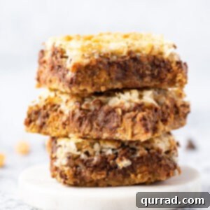 stack of three 7 layer bars