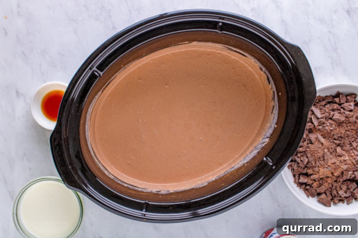 Dreamy Slow Cooker Hot Cocoa 8 creamy Hot Chocolate in crockpot