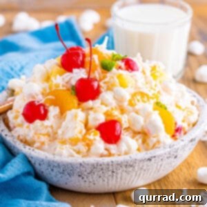 A bowl of ambrosia salad