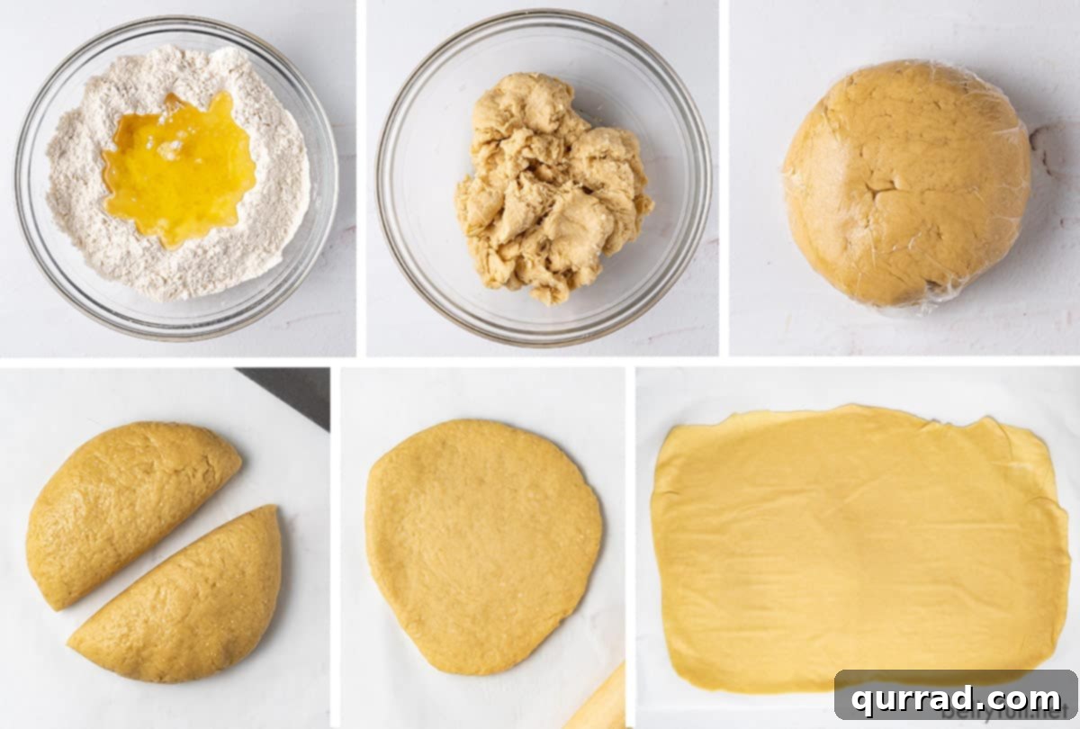 Flaky Potato Pastry 5 step by step photos how to make knish dough