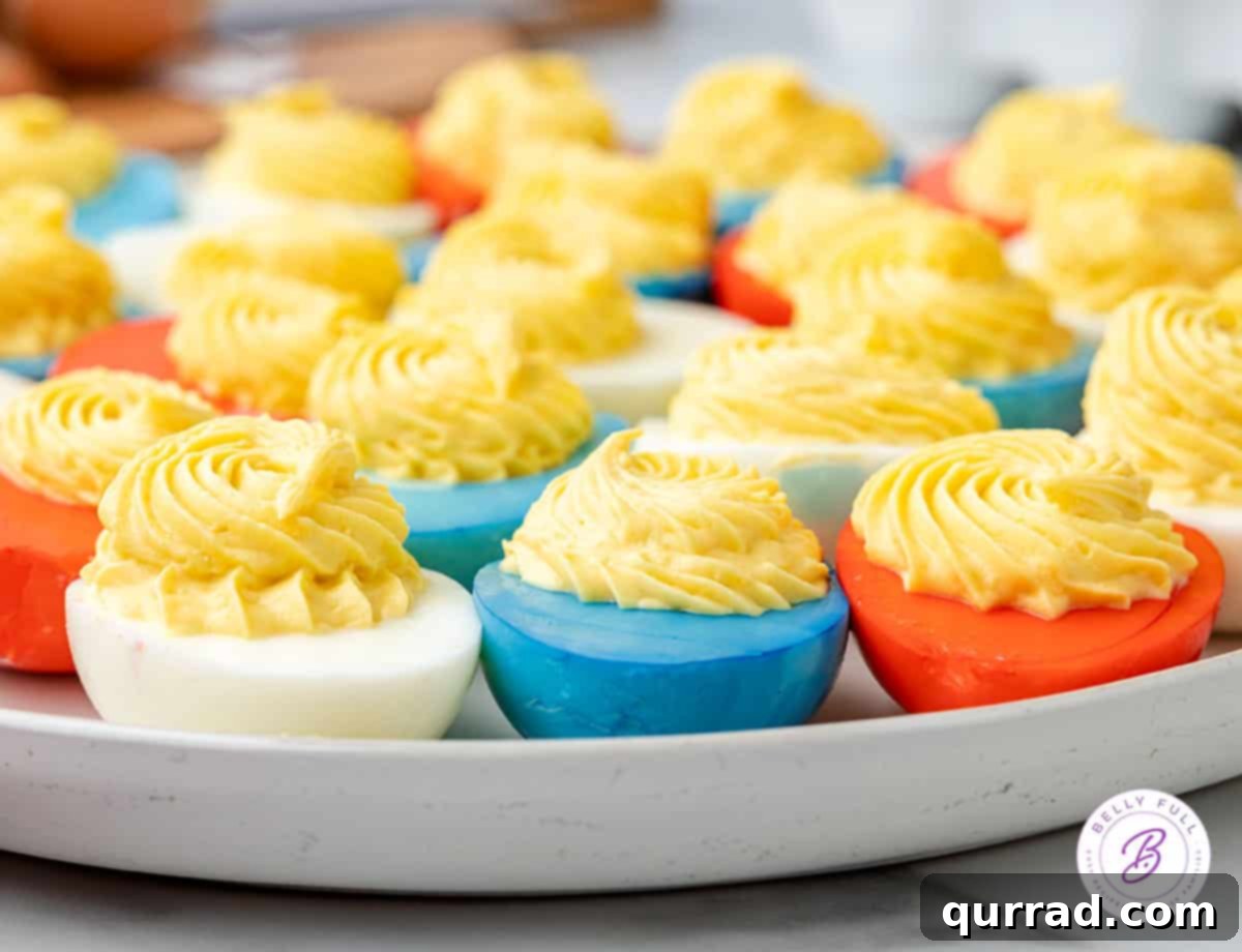 4th of July deviled eggs